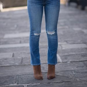 Frame Jeans Le Crop Mini Boot Mid Rise Distressed Short Stretch USA  Siz…